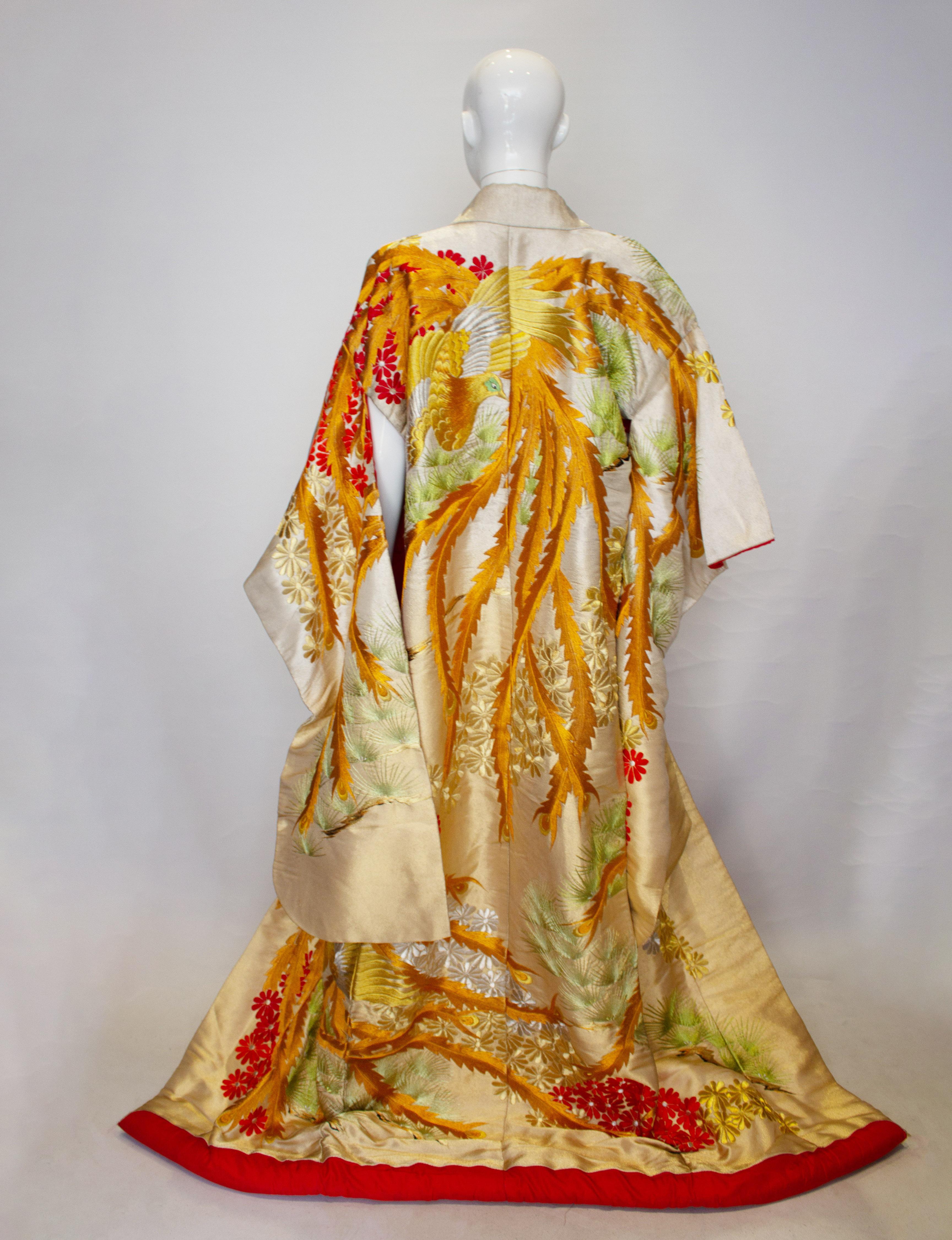 Vintage 1960s' Ceremonial /Wedding Kimono from Kyoto Japan In Good Condition In London, GB