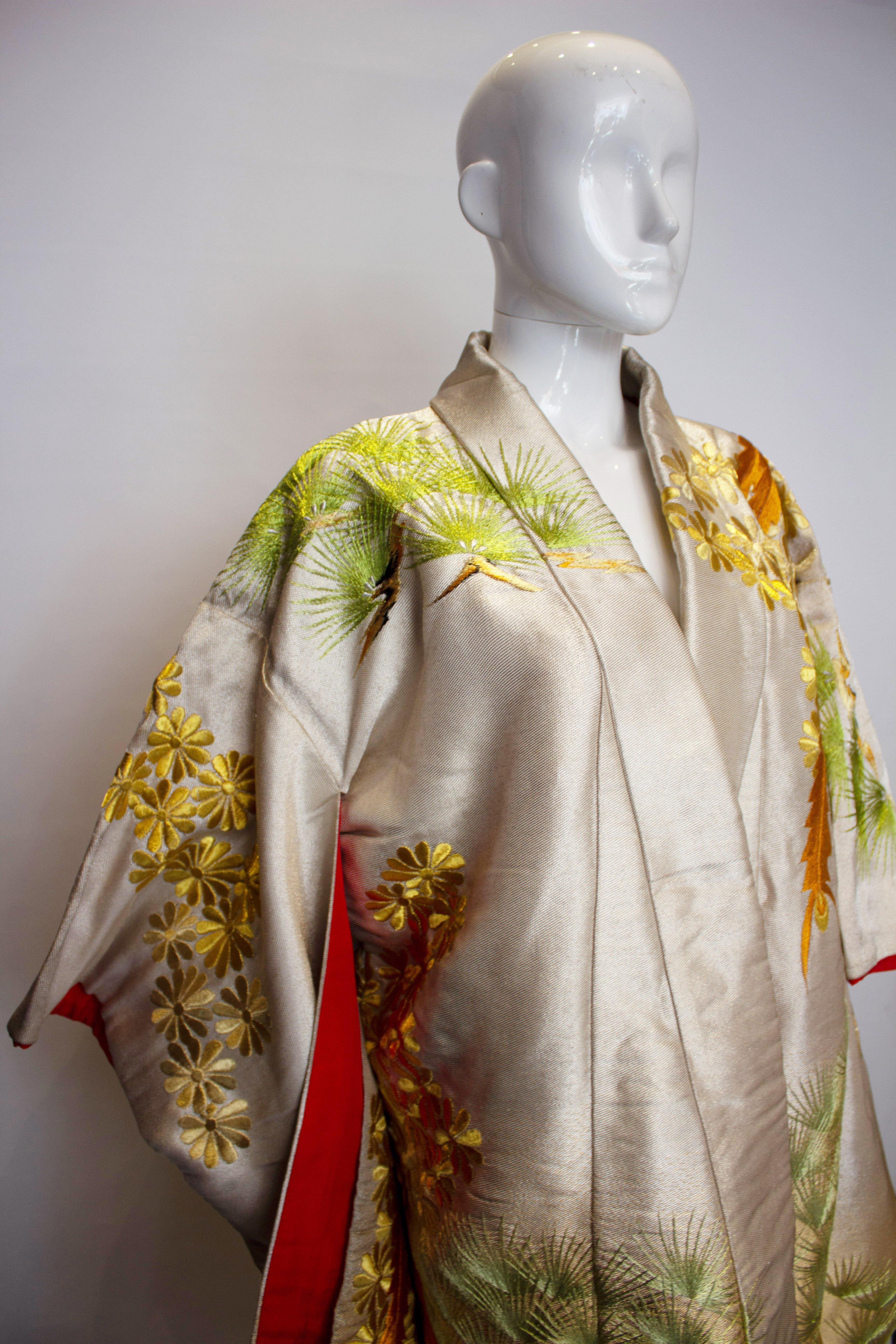 Vintage 1960s' Ceremonial /Wedding Kimono from Kyoto Japan 2