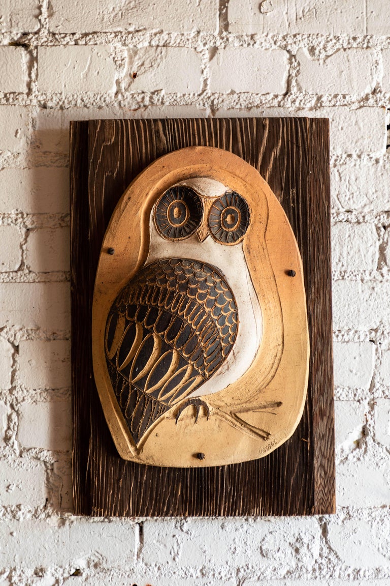 Owl wood carving - Wood Wall Decor