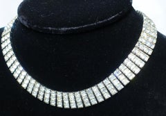 Vintage 1960s Clear Crystal Necklace