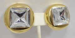Vintage 1960s Clear Crystals Earrings