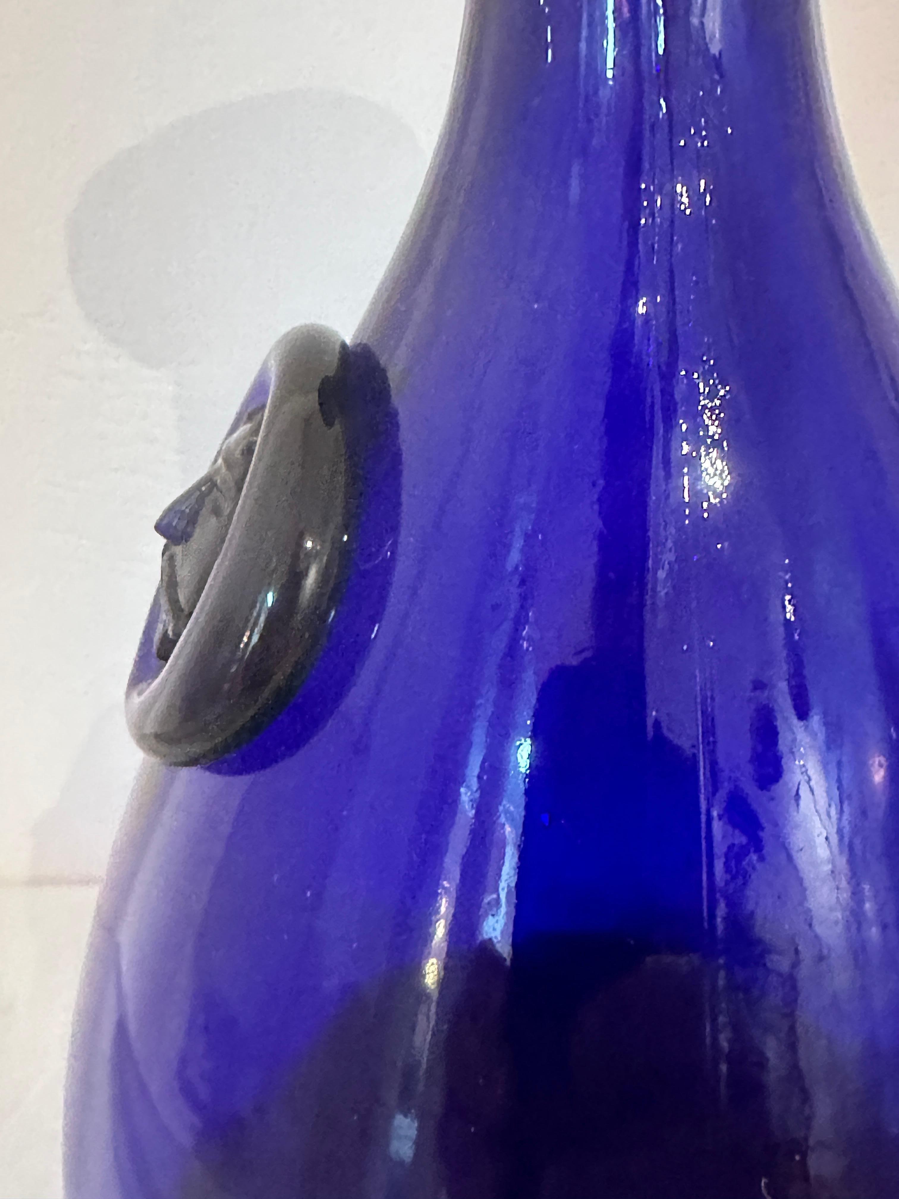 Vintage 1960s Cobalt Blue Holmegaard Glasværk 
