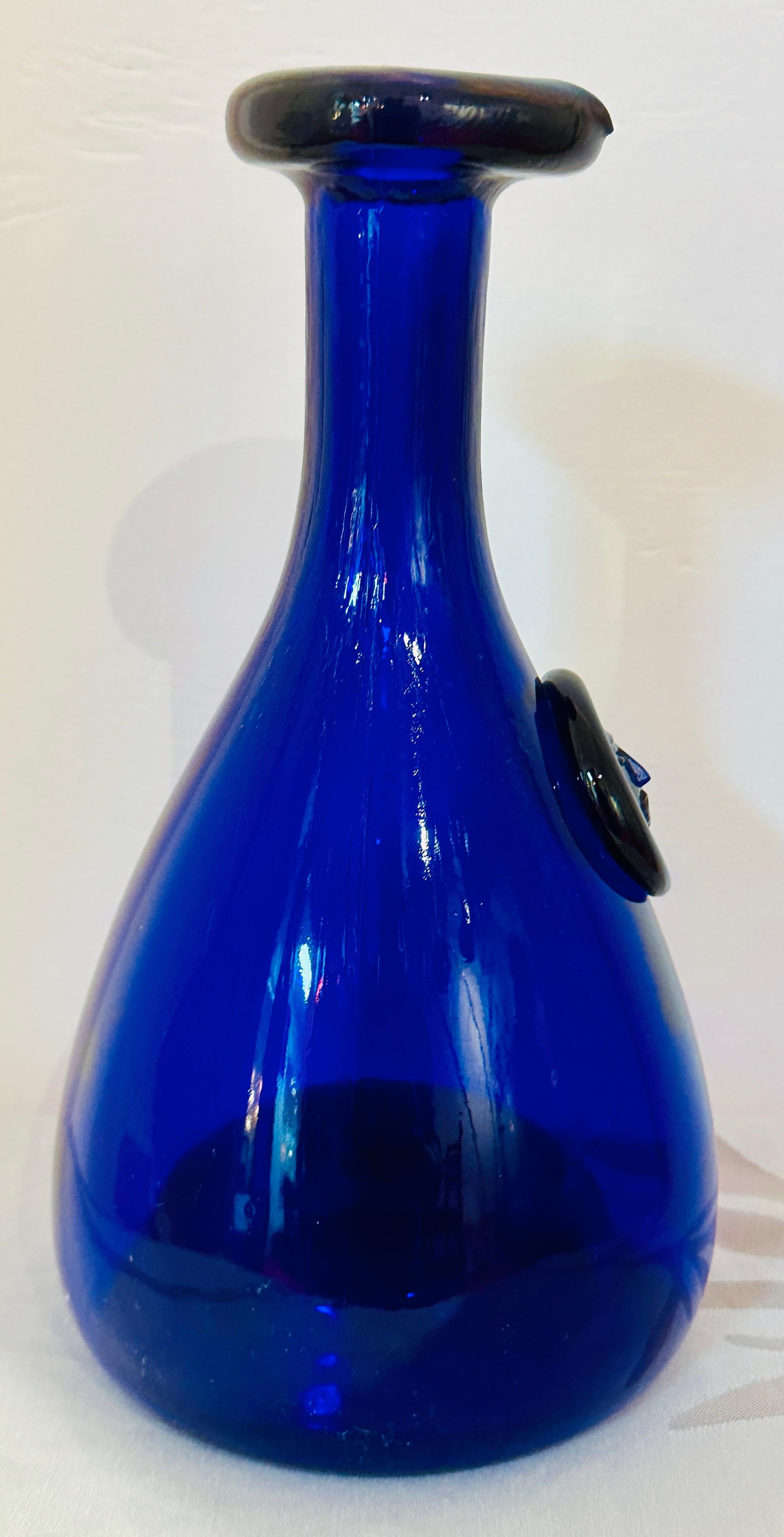 Danois Vintage 1960s Cobalt Blue Holmegaard Glasværk 