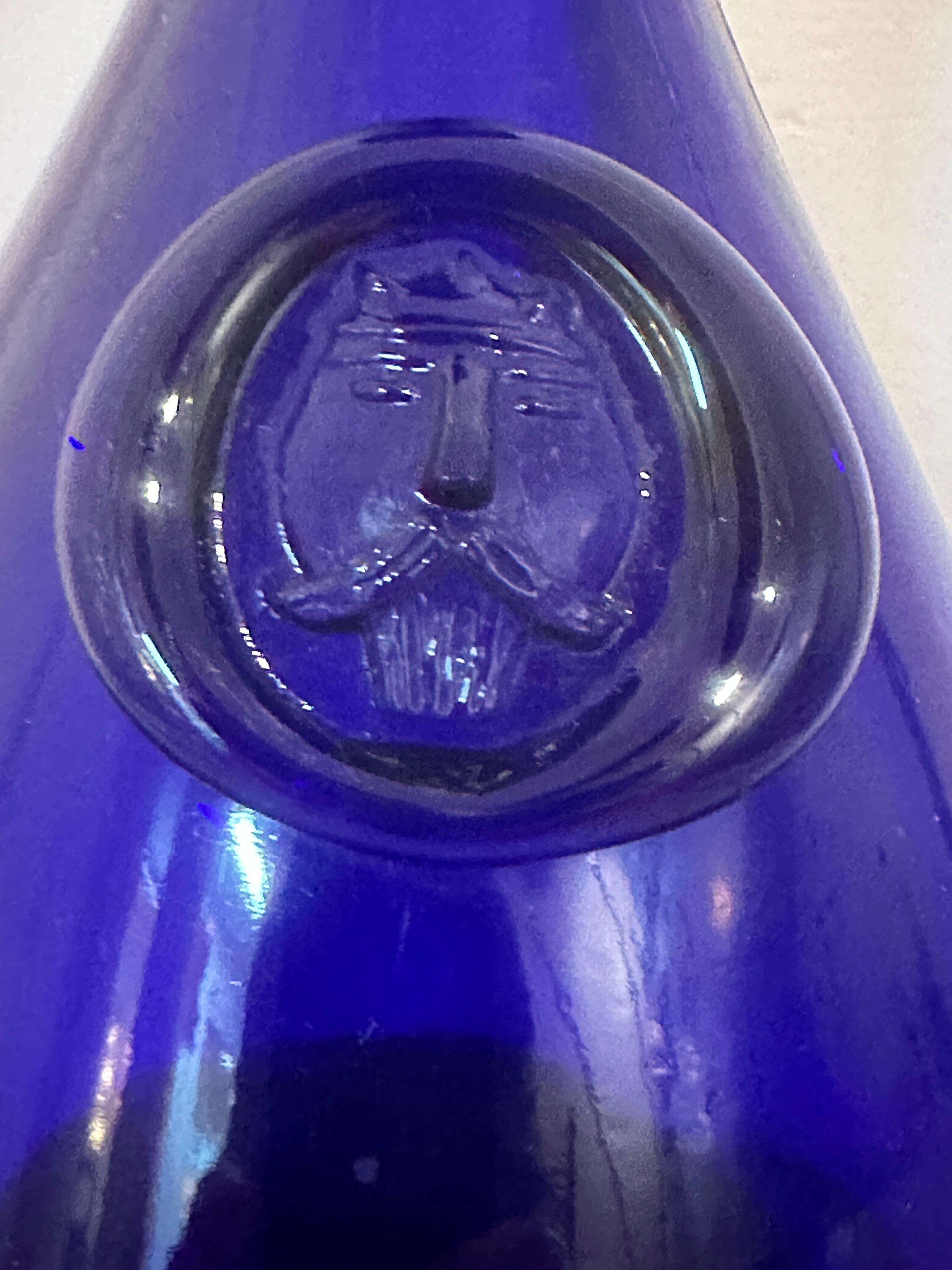 Vintage 1960s Cobalt Blue Holmegaard Glasværk 