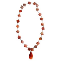 Bisutería vintage de los años 60- Un collar de cornalina.