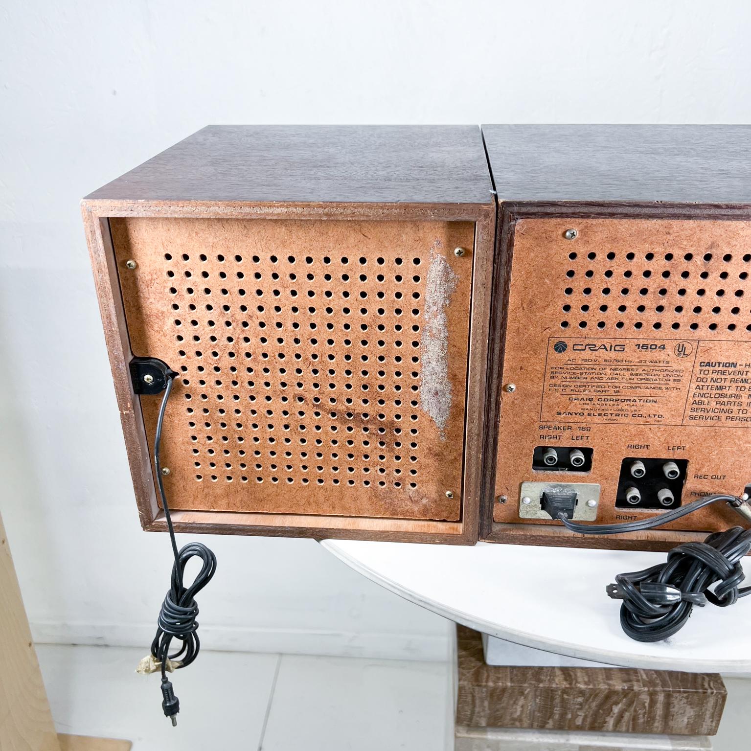 Vintage 1960s Craig Stereo Receiver & Speakers Model 1504 Decorative Item 5