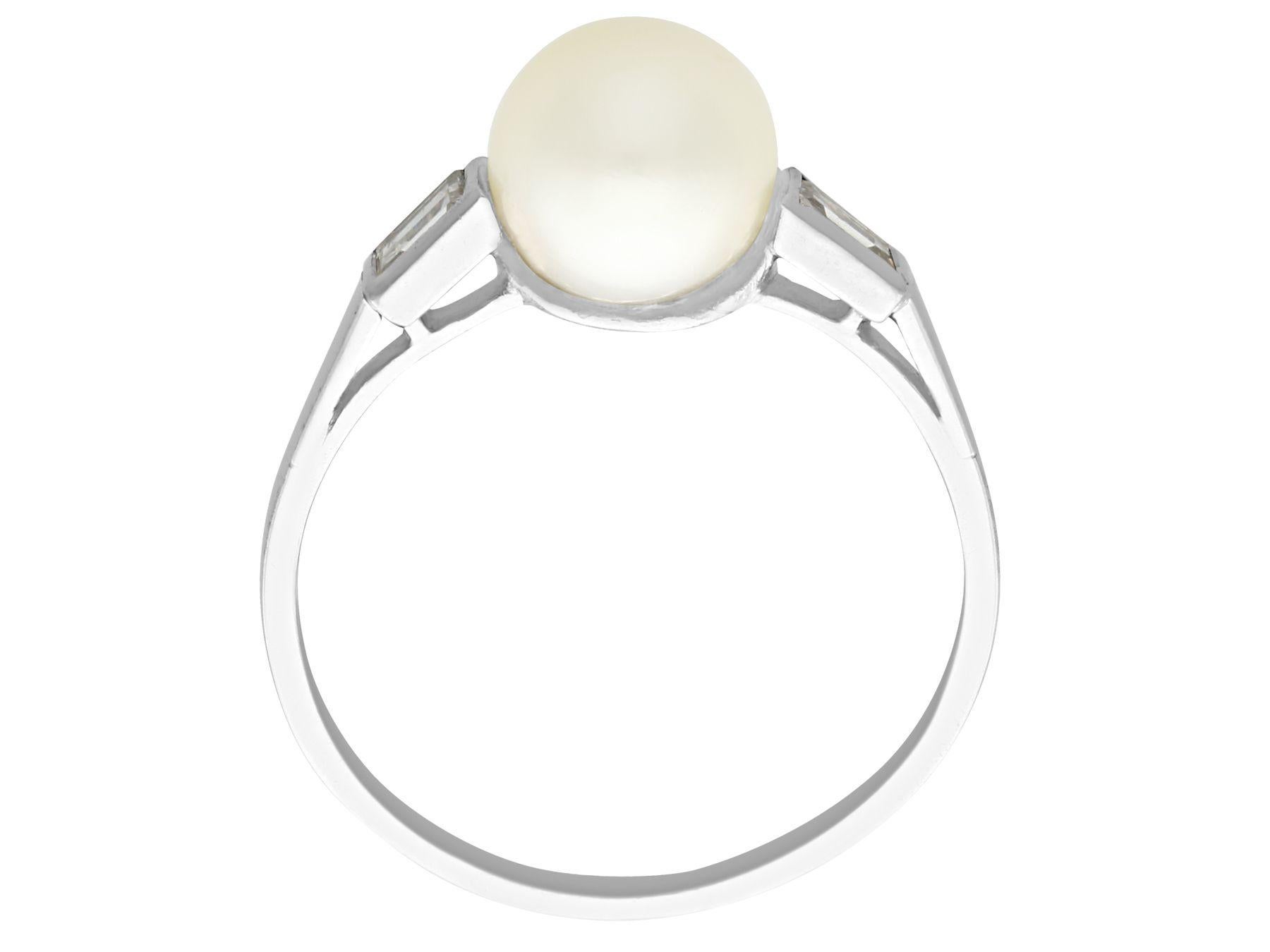 Women's Vintage 1960s Cultured Pearl Diamond Gold Cocktail Ring For Sale