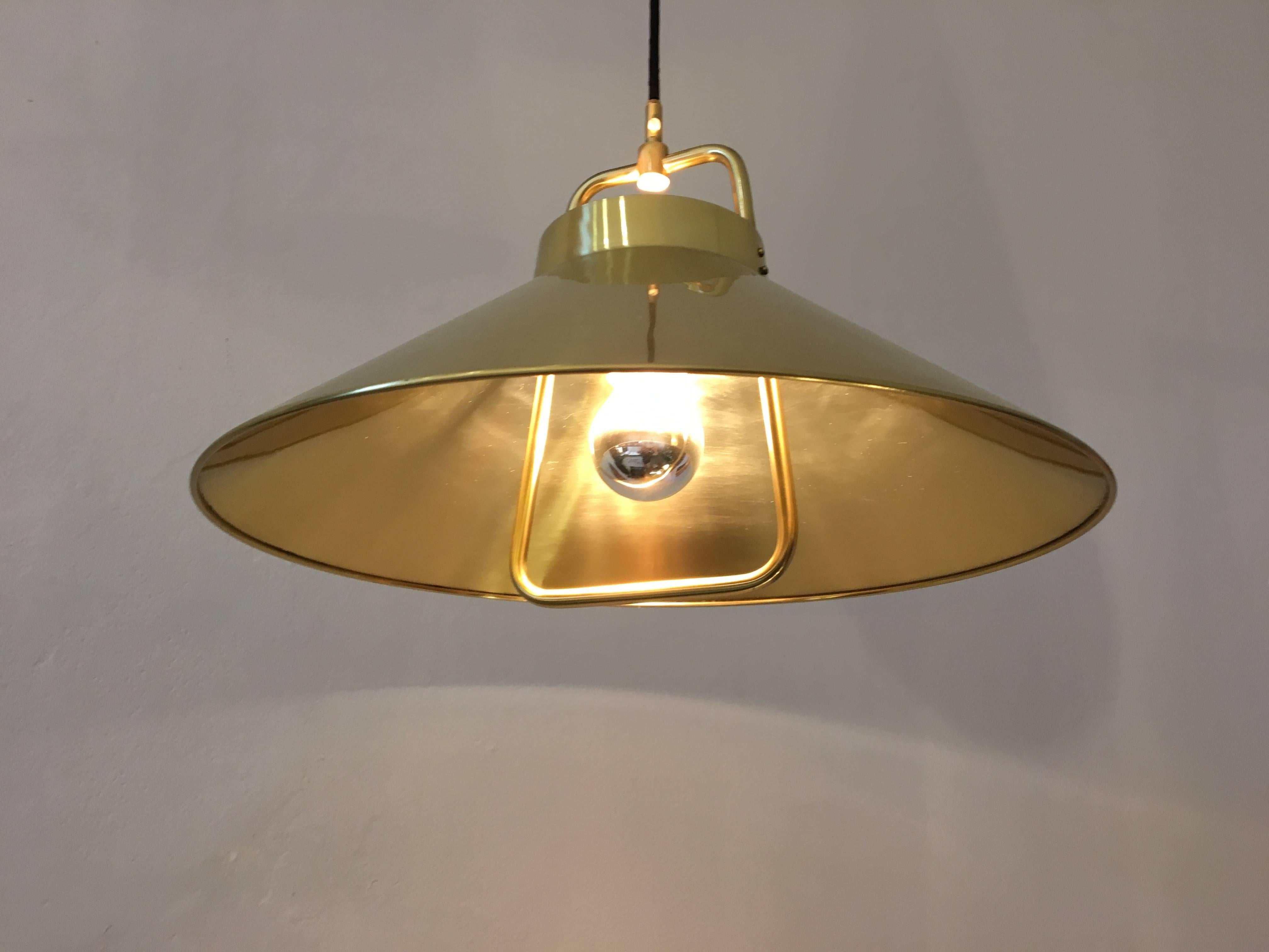 Danish Mid-Century Modern Brass pendant light by Fritz Schlegel for Lyfa 2