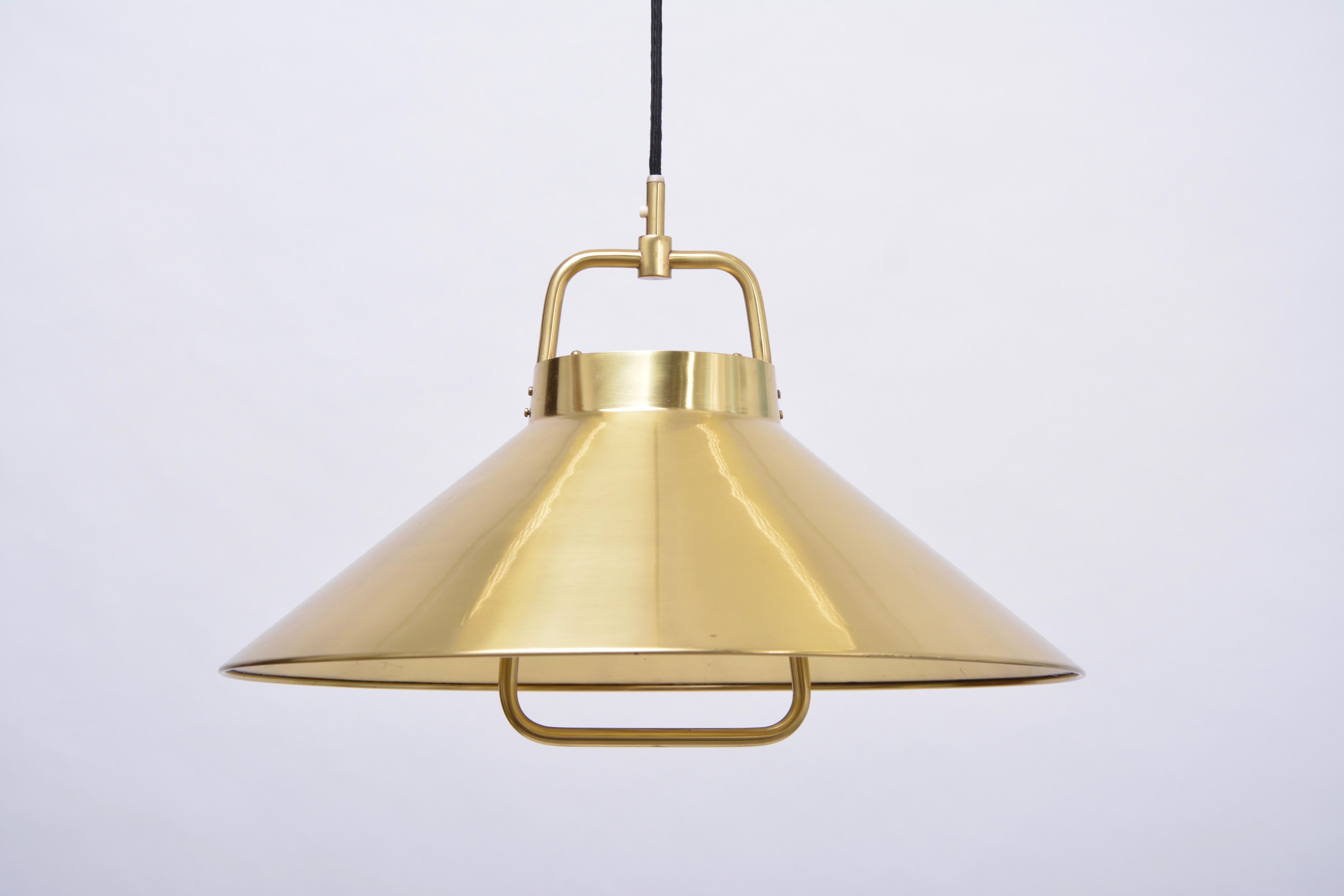 Danish Mid-Century Modern Brass pendant light by Fritz Schlegel for Lyfa (20. Jahrhundert)