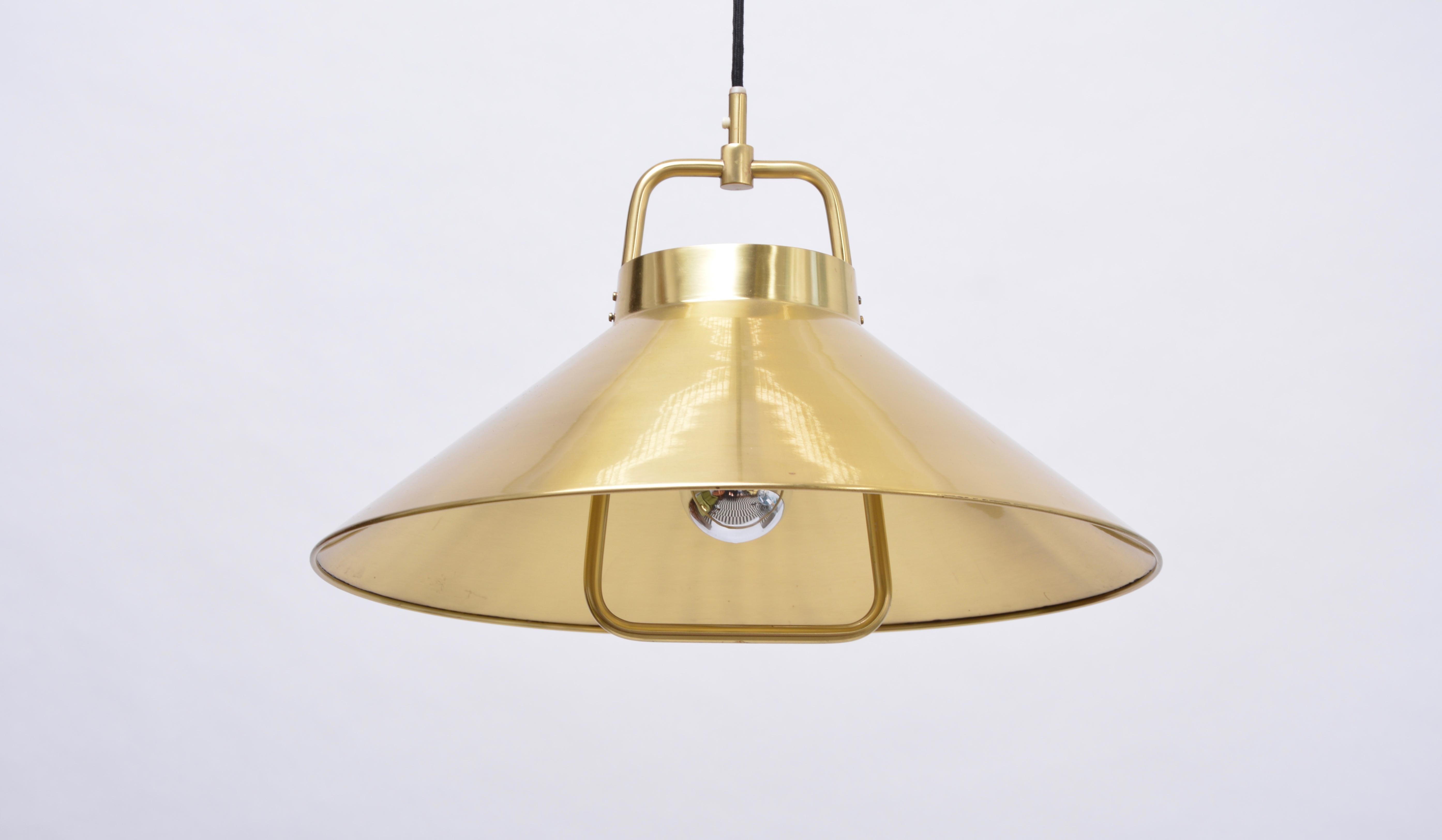 Danish Mid-Century Modern Brass pendant light by Fritz Schlegel for Lyfa 1