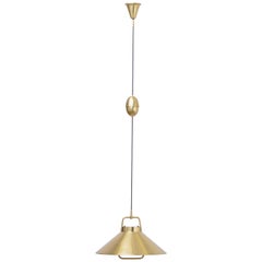 Danish Mid-Century Modern Brass pendant light by Fritz Schlegel for Lyfa
