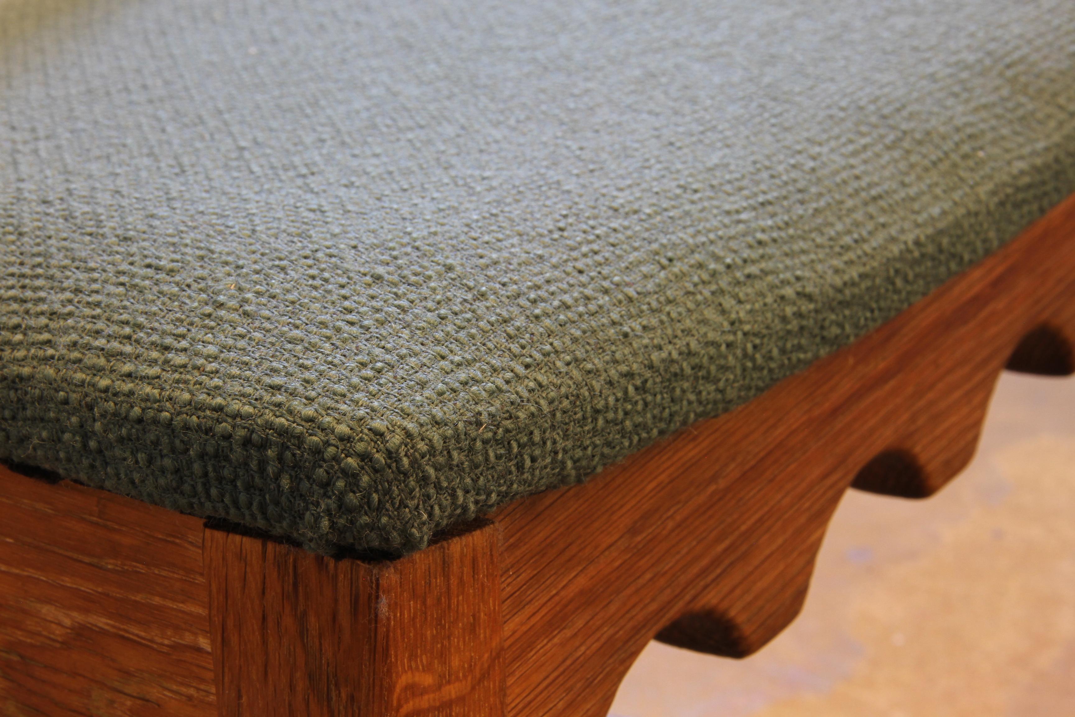 Vintage 1960s Danish Brutalist Ladderback Oak Chairs in the style of Kjærnulf For Sale 6