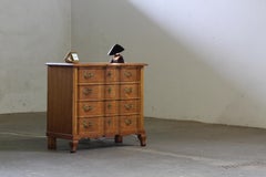 Vintage 1960s Danish Brutalist Light Oak Dresser Kjærnulf & French Style