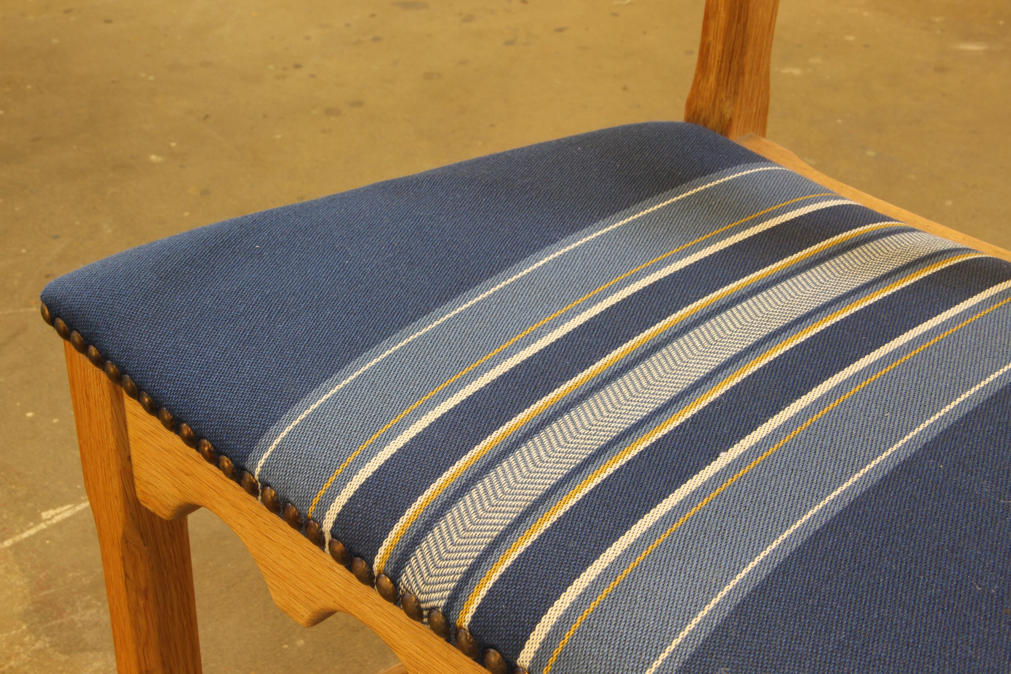 Vintage 1960s Danish Brutalist Oak Ladder Dining Chairs style of Kjærnulf For Sale 9