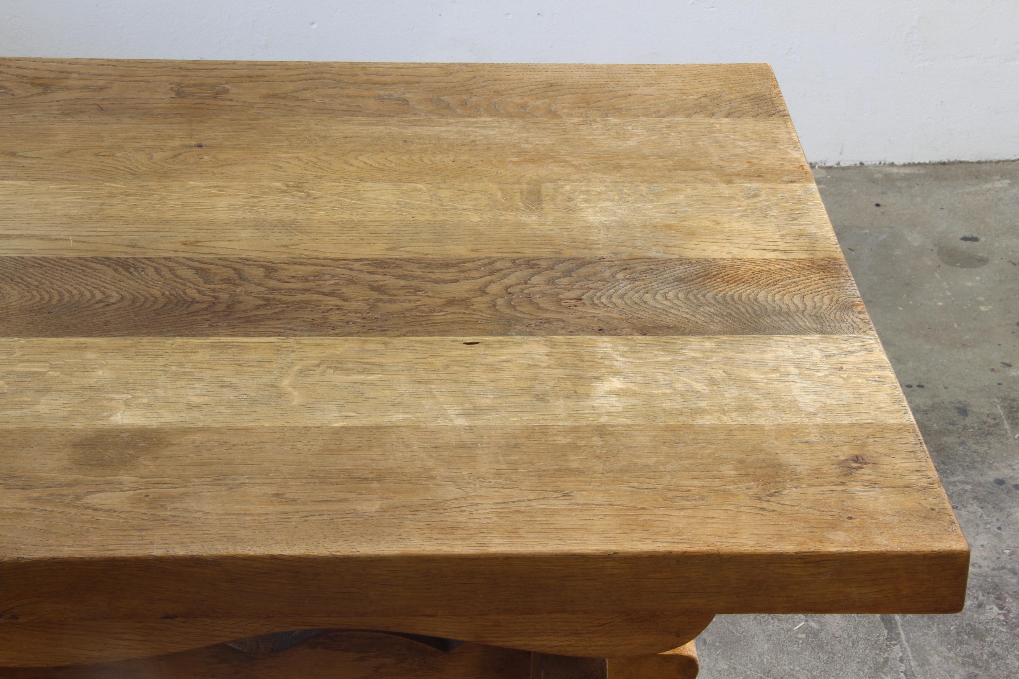 Chêne Vintage 1960s Danish Farmhouse Dining / Kitchen Table in Solid Oak, Old Pub en vente