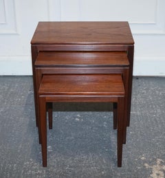 ViNTAGE 1960'S DANISH MID CENTRY TEAK NEST OF THREE TABLES