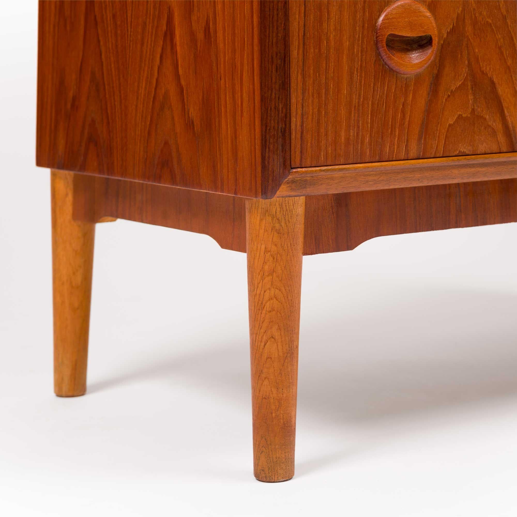 Vintage 1960s Danish Mid-Century Teak Six Drawer Tallboy Dresser 1