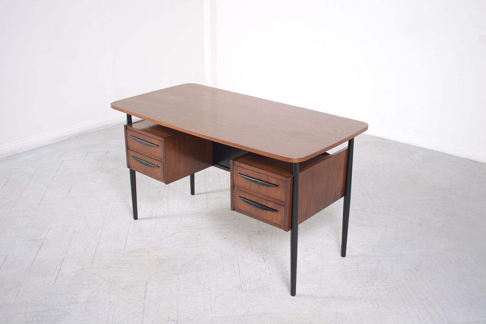 Vintage 1960s Danish Modern Desk 1