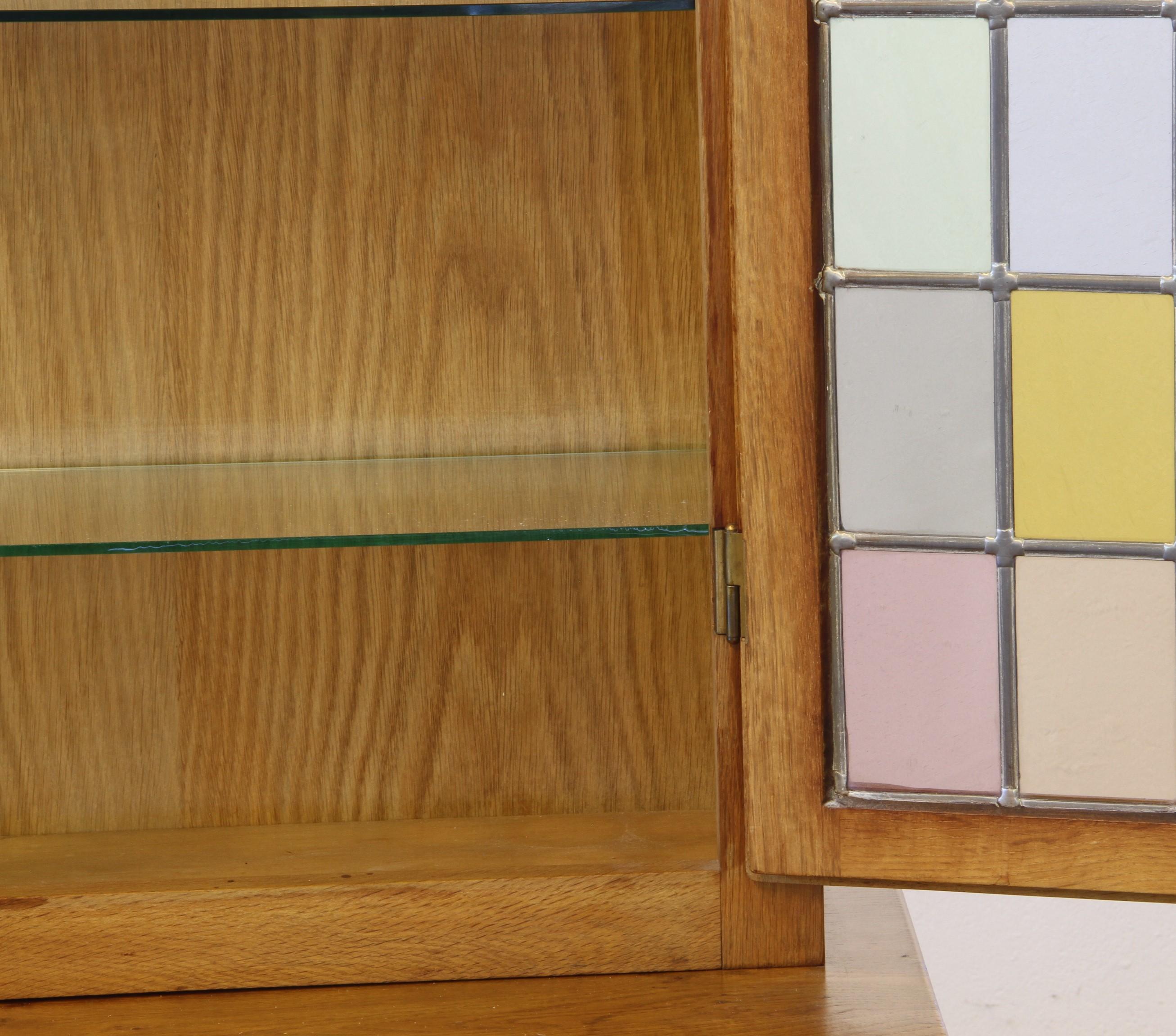 Vintage 1960 Danish Modern Oak China Display Cabinet stile Kjærnulf in vendita 11
