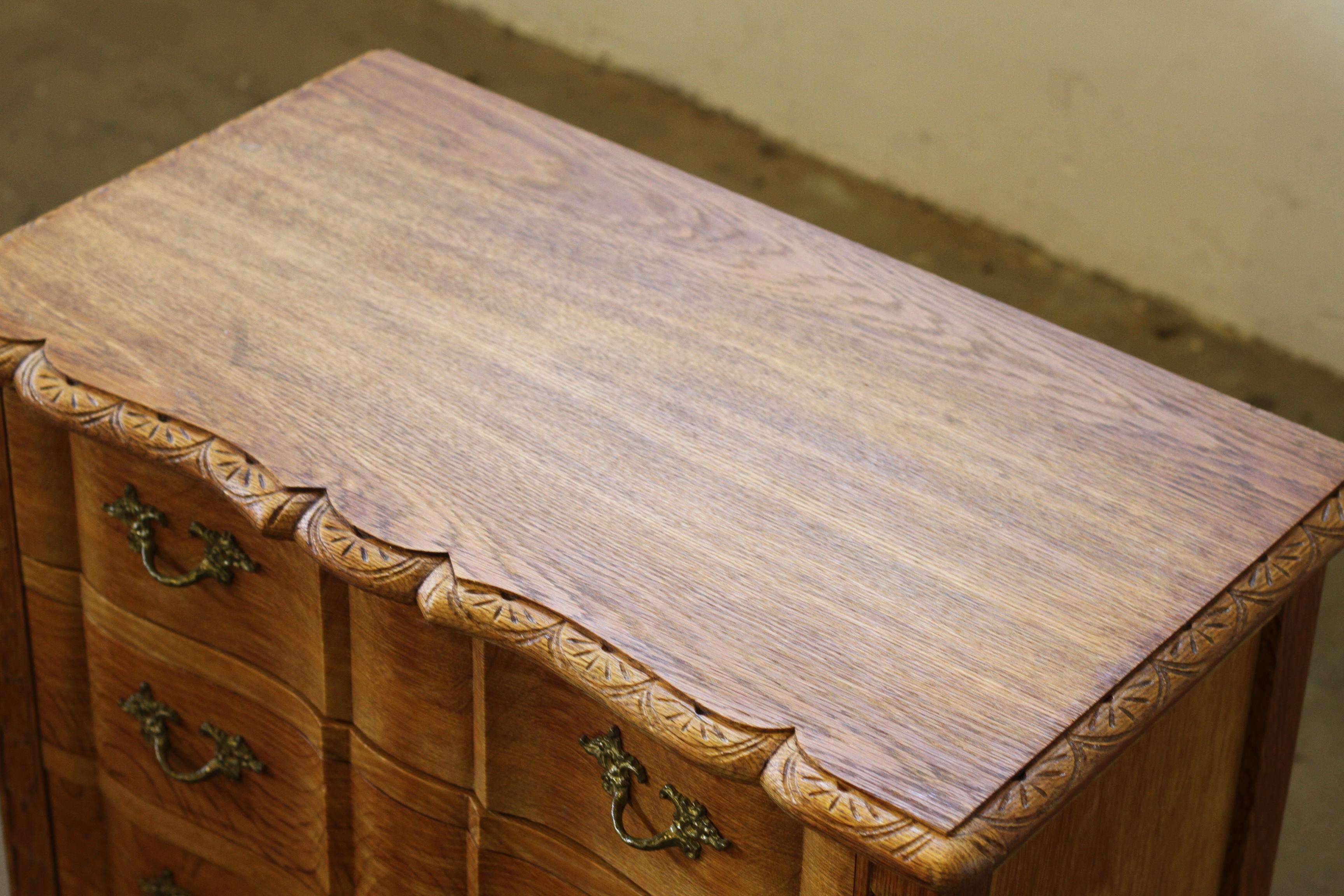 Vintage 1960s Danish Modern Oak Dressers style of Kjærnulf, Bedside/nightstand 5