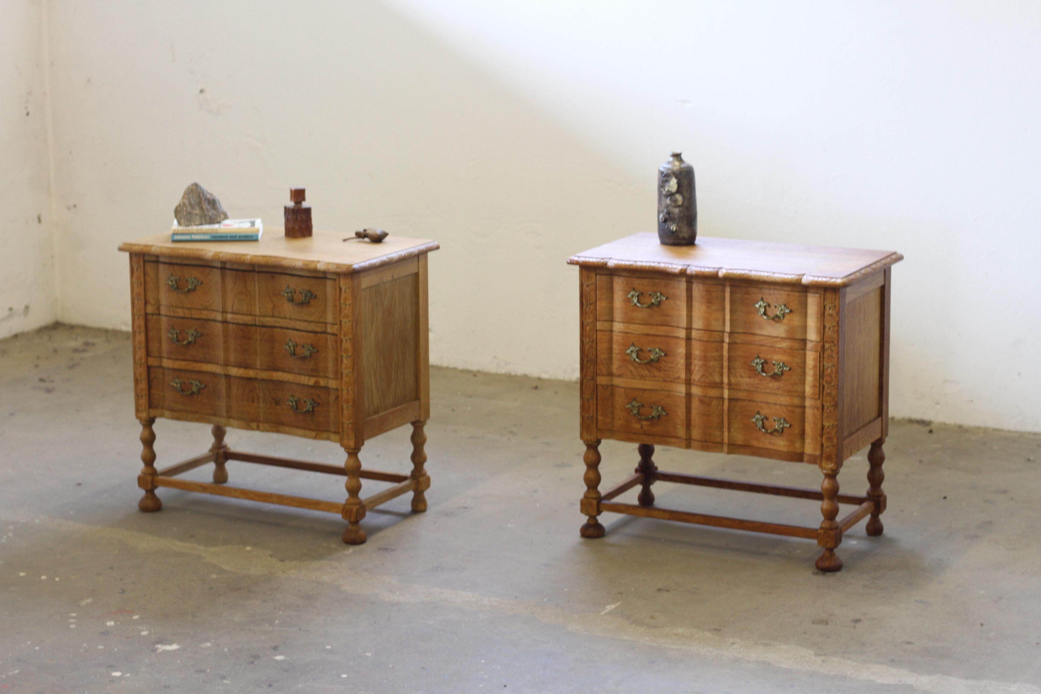 Vintage 1960s Danish Modern Oak Dressers style of Kjærnulf, Bedside/nightstand 8
