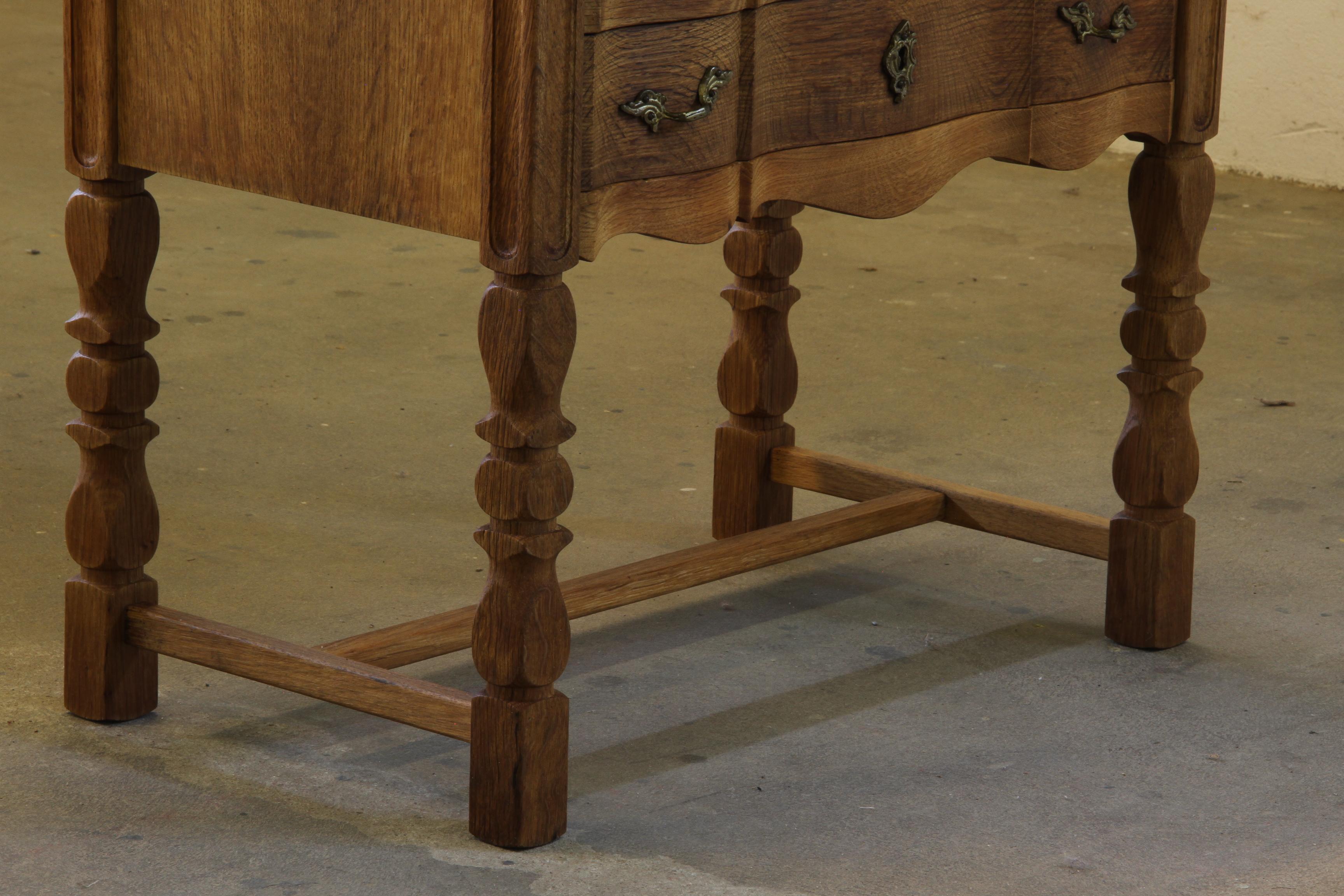 Vintage 1960s Danish Modern Oak Nightstands, Bedside Tables, Kjærnulf Style en vente 5