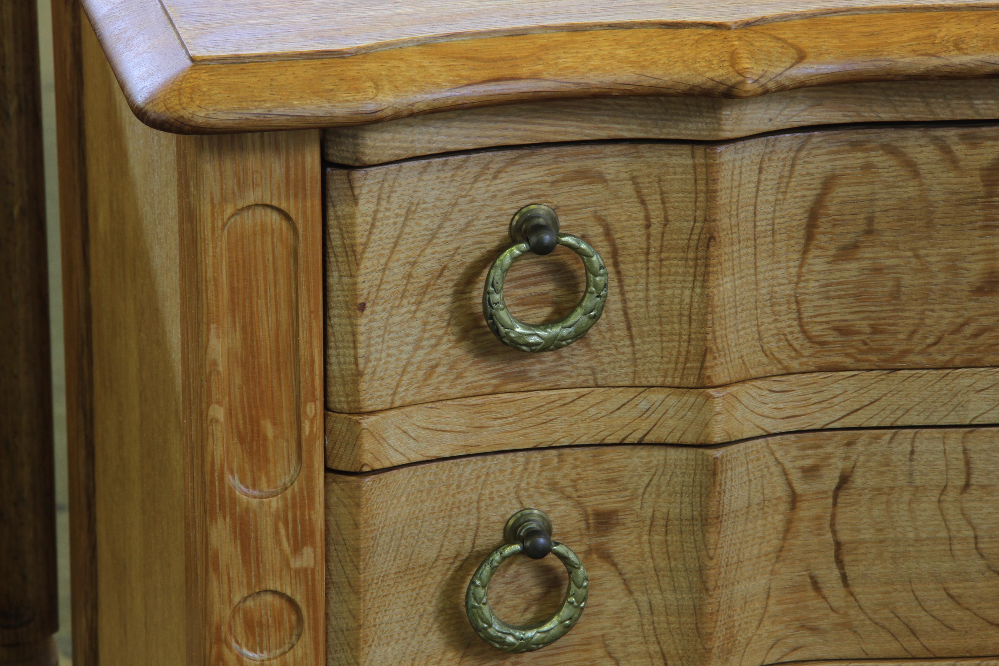 Vintage 1960s Danish Modern Oak Nightstands, Bedside Tables, Kjærnulf Style en vente 2
