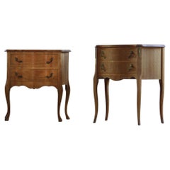 Vintage 1960s Danish Modern Oak Nightstands - Henning Kjærnulf Baroque style Vintage 1960s Danish Modern Oak Nightstands - Henning Kjærnulf Baroque style