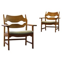 Vintage 1960s Danish Modern "Razorblade" Lounge Chair, by Henning Kjærnulf