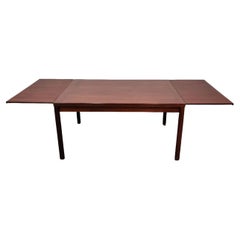 Retro 1960s Danish Modern Rosewood Extendable Dining Table Made In Denmark