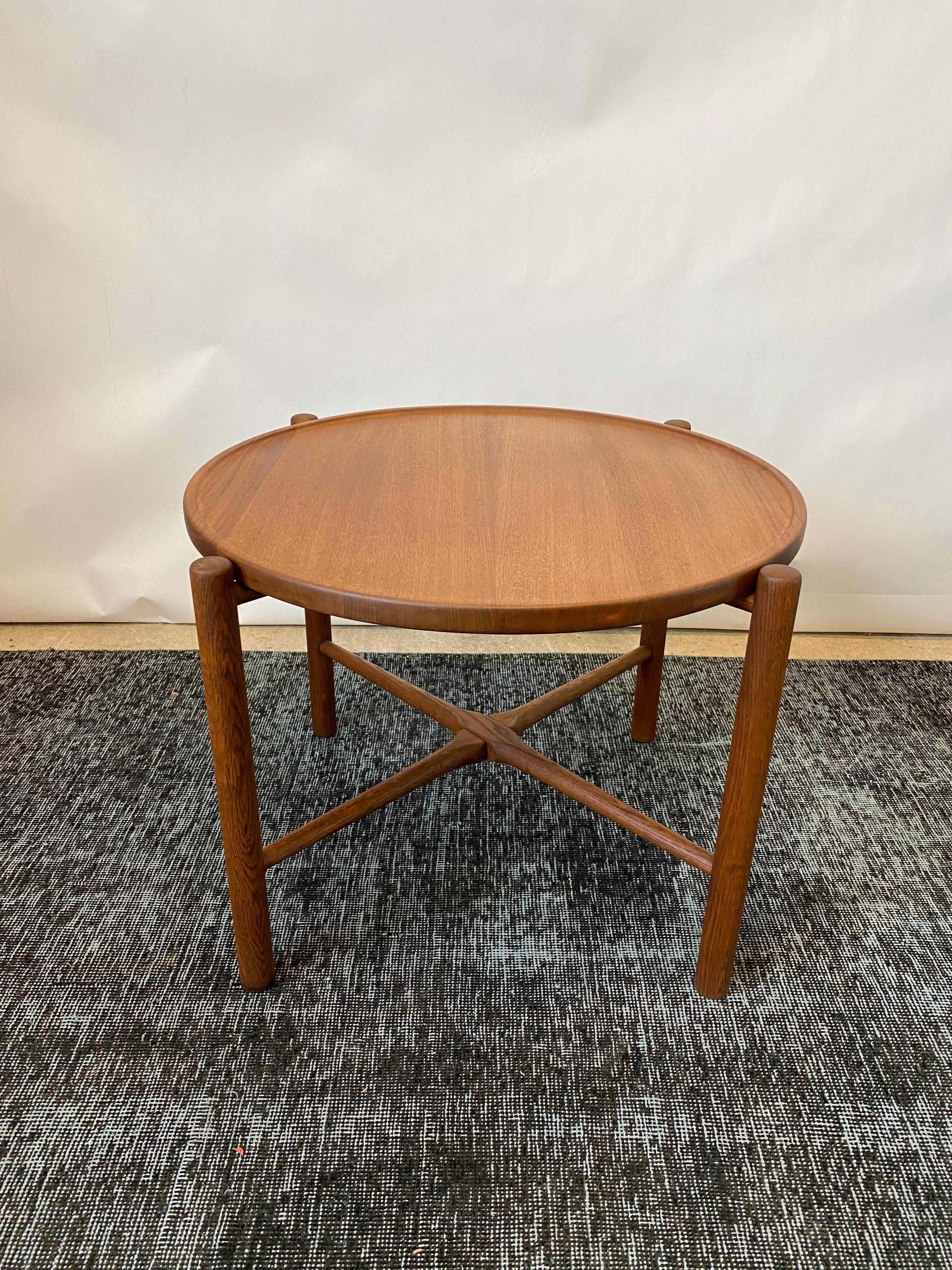 Vintage 1960s Danish Modern Teak & Oak Table by Hans J. Wegner for Andreas Tuck 4