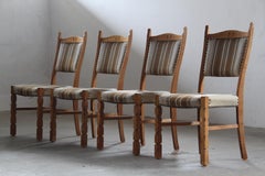 Sillas de comedor danesas vintage de roble de los años 60 estilo de Henning Kjærnulf, Dinamarca