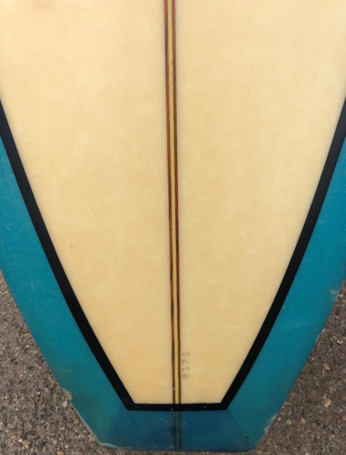 Fiberglass Vintage 1960s David Nuuhiwa Lightweight Model Surfboard