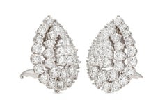 Vintage 1960s David Webb 12.00 Carat Diamond Earrings
