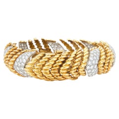 Bracciale d'oro e diamanti da 13,00 carati di David Webb, vintage 1960
