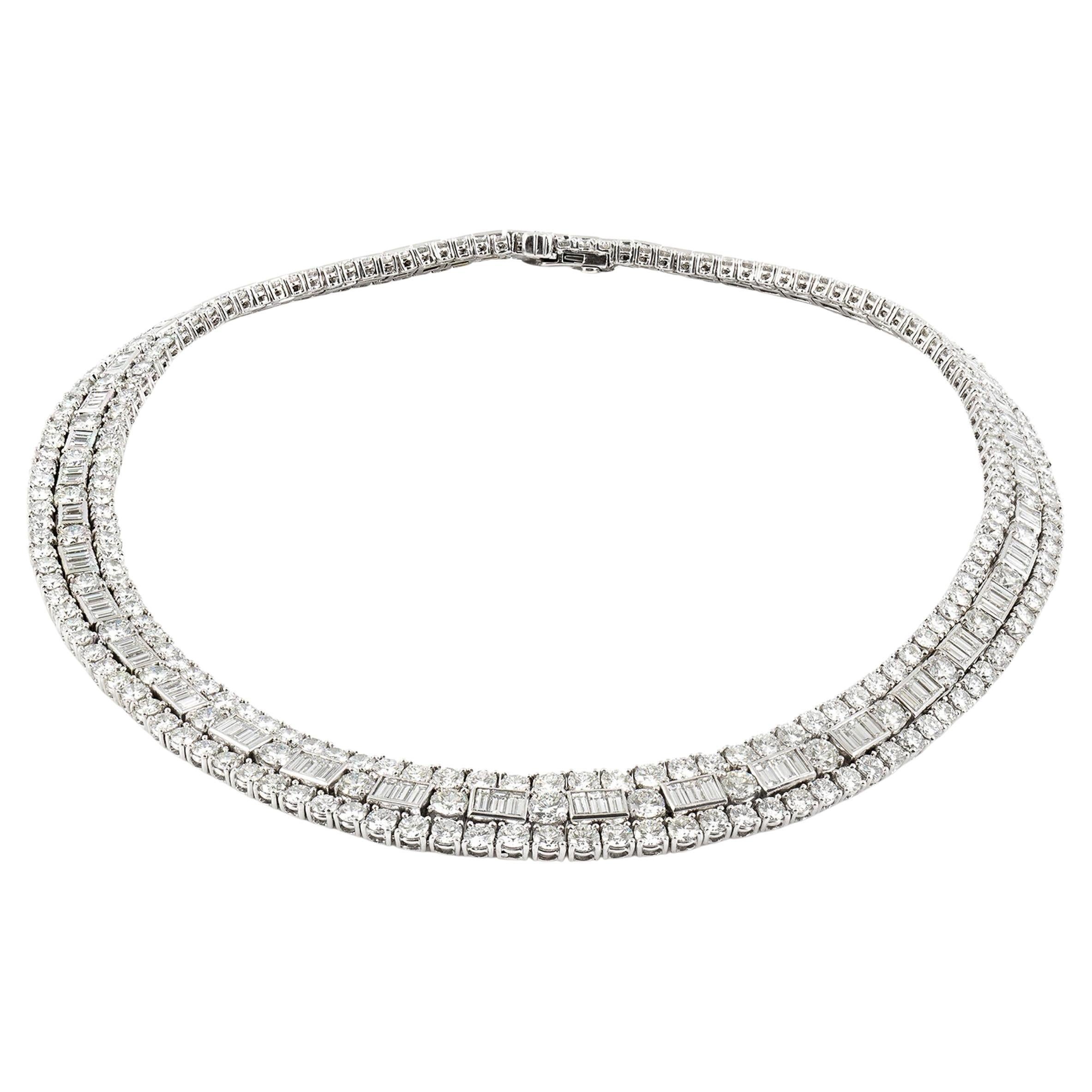Vintage 1960s David Webb 48.00 Carat Diamond Necklace