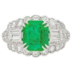 David Webb, bague vintage des années 1960 avec émeraude de 6,00 carats
