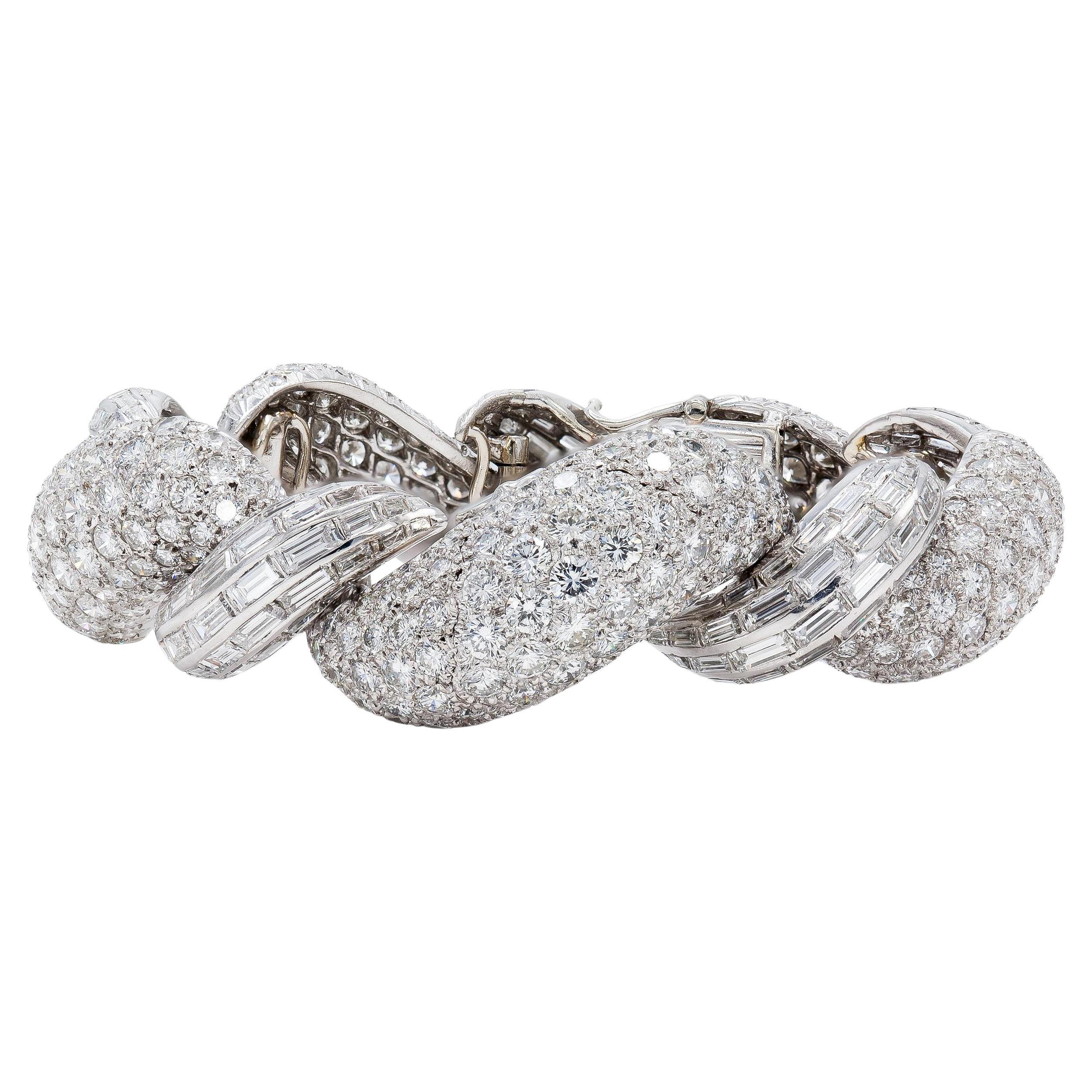Vintage 1960er David Webb Diamant-Uhrarmband mit verdecktem Zifferblatt, Vintage