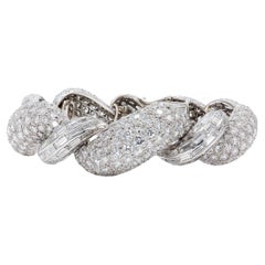 David Webb Bracelet montre vintage des années 1960 avec cadran dissimulé et diamants