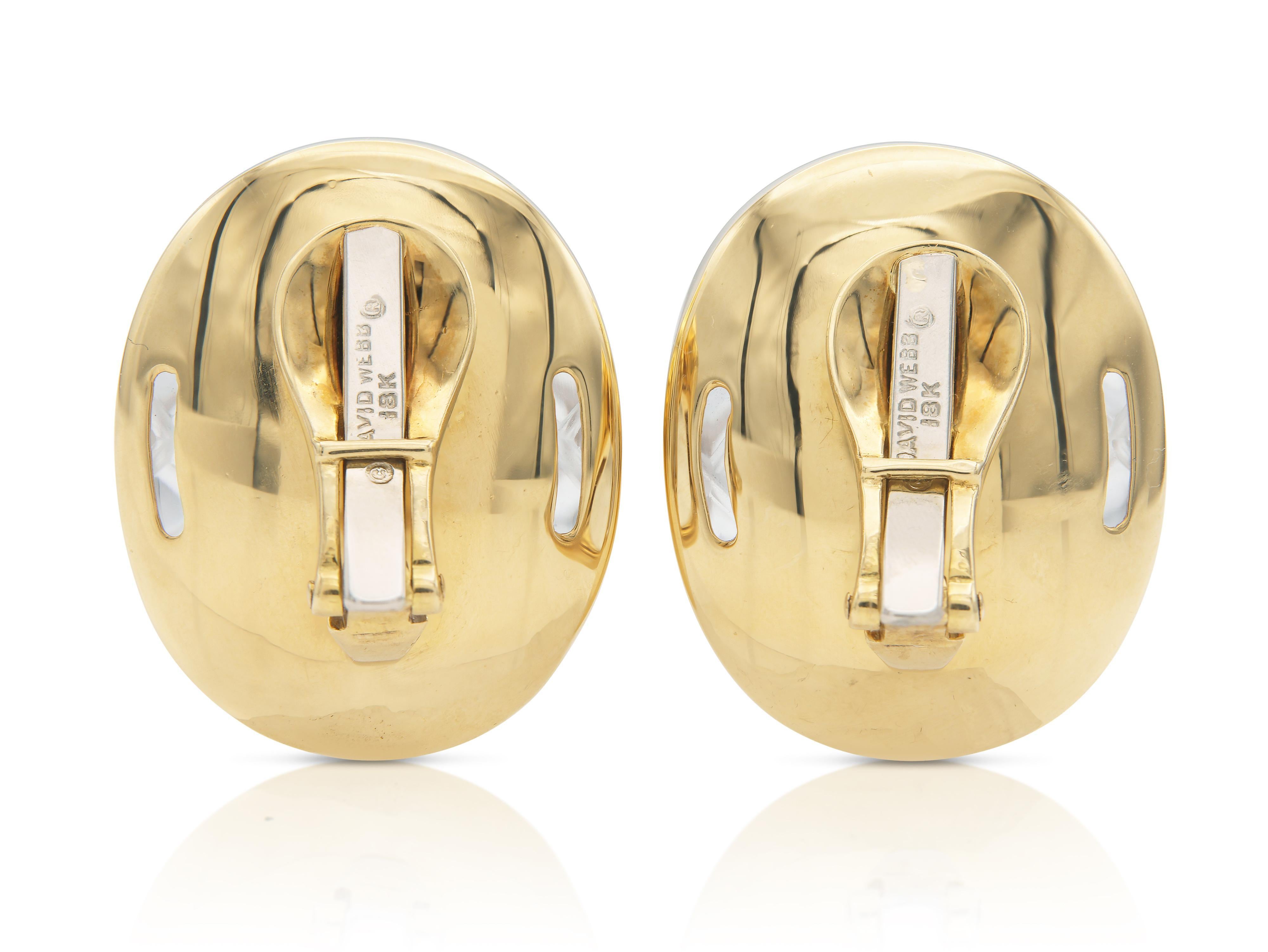 Vintage 1960er David Webb Kristall-Ohrringe im Zustand „Gut“ im Angebot in New York, NY