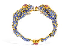 Vintage 1960s David Webb Double Headed Frog Bracelet