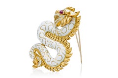 Vintage 1960s David Webb Dragon Brooch