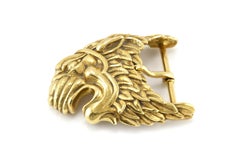 Vintage 1960s David Webb Gold Lion Belt Buckle