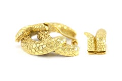 Vintage 1960s David Webb Gold Snake Belt Buckle