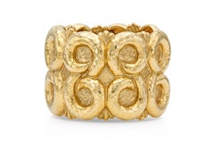 Vintage 1960s David Webb Gold Swirl Cuff Bracelet