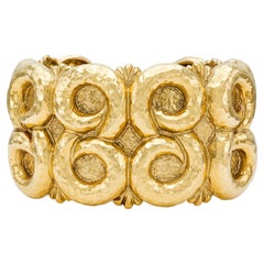 Vintage 1960s David David Goldes Swirl Cuff Bracelet
