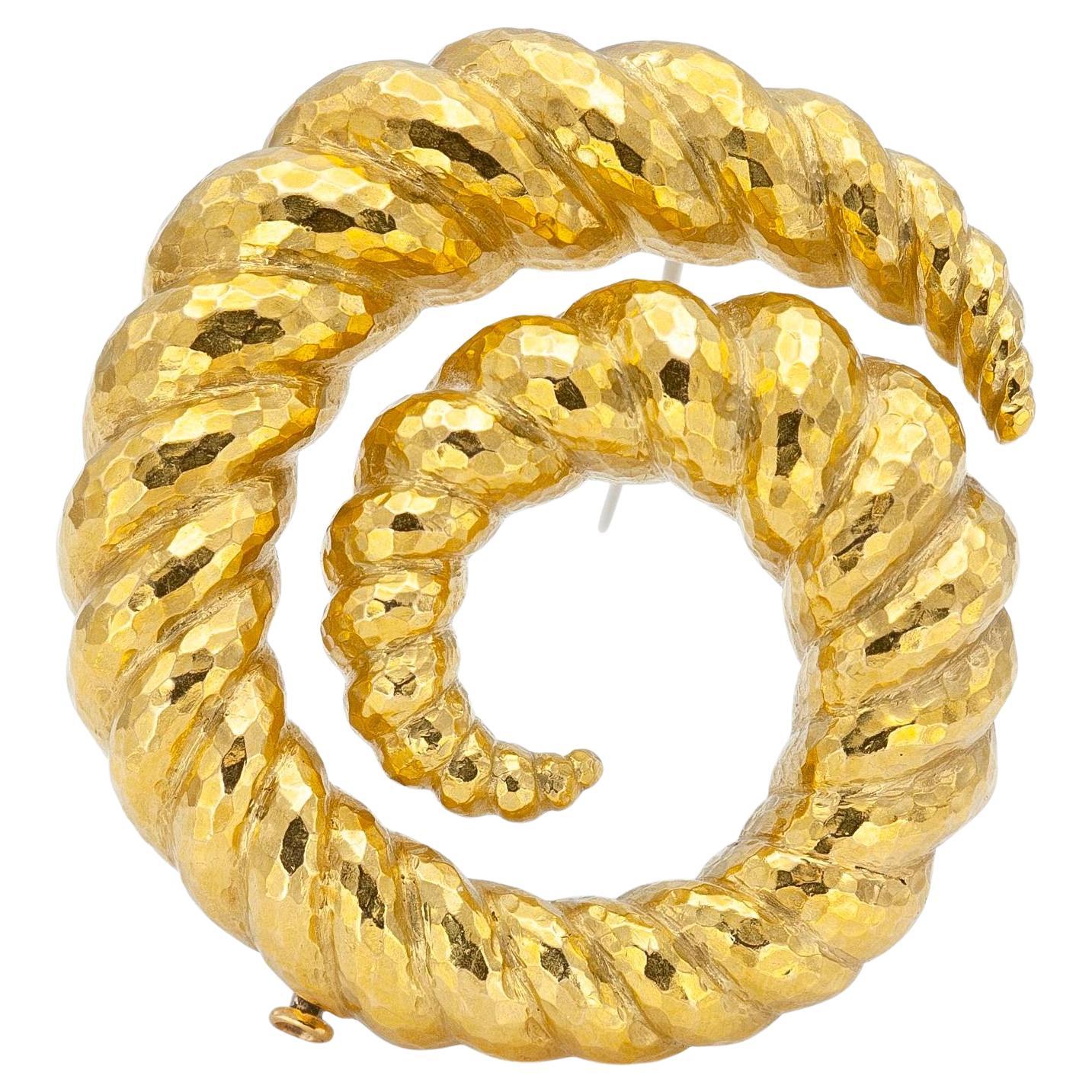 Vintage 1960s David Webb Swirl Brooch