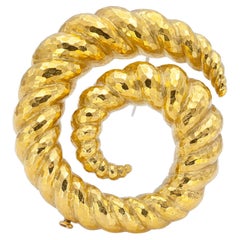 Vintage 1960s David Webb Swirl Brooch