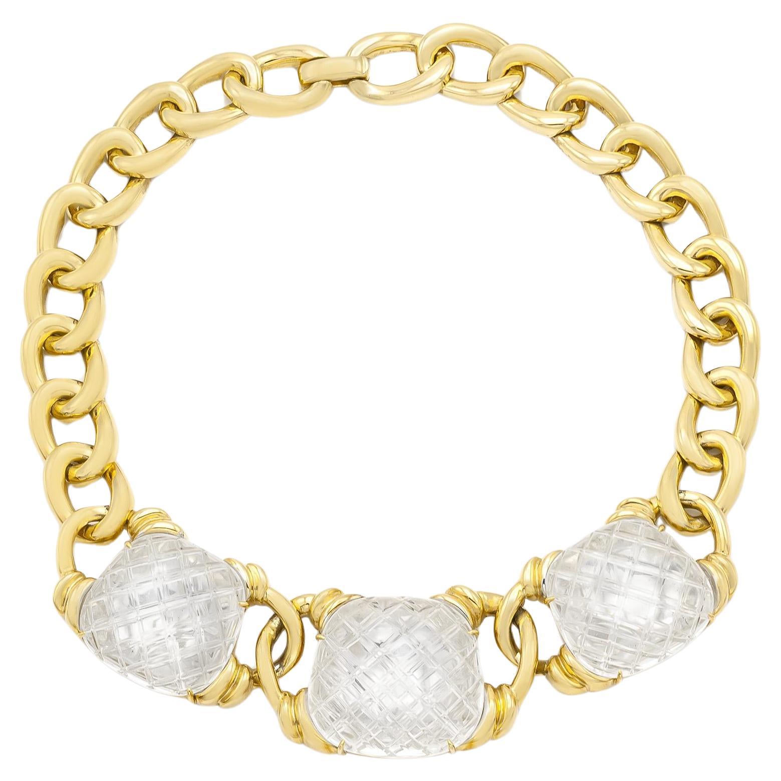 Vintage 1960s David Webb Three Crystal Necklace