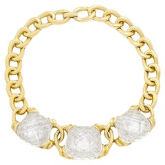 David Webb, collier vintage à trois cristaux des années 1960